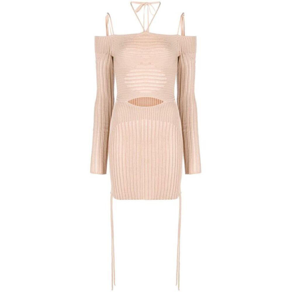 AndreäDamo Knit Ribbed Mini Dress